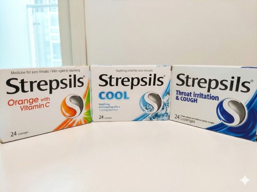 다낭 약국 쇼핑 스트렙실 비타민C 쿨 멘톨 및 기침 전용 코프 제품