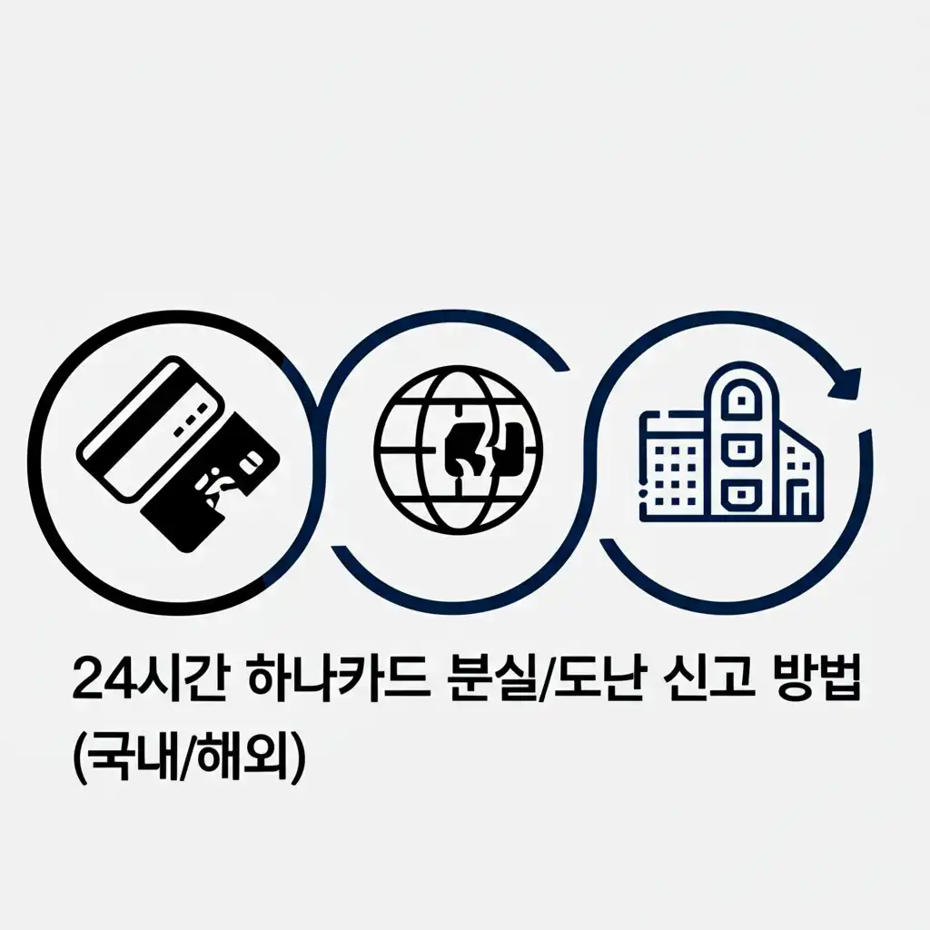 하나카드 분실/도난 신고 채널 및 긴급 전화번호 안내 이미지