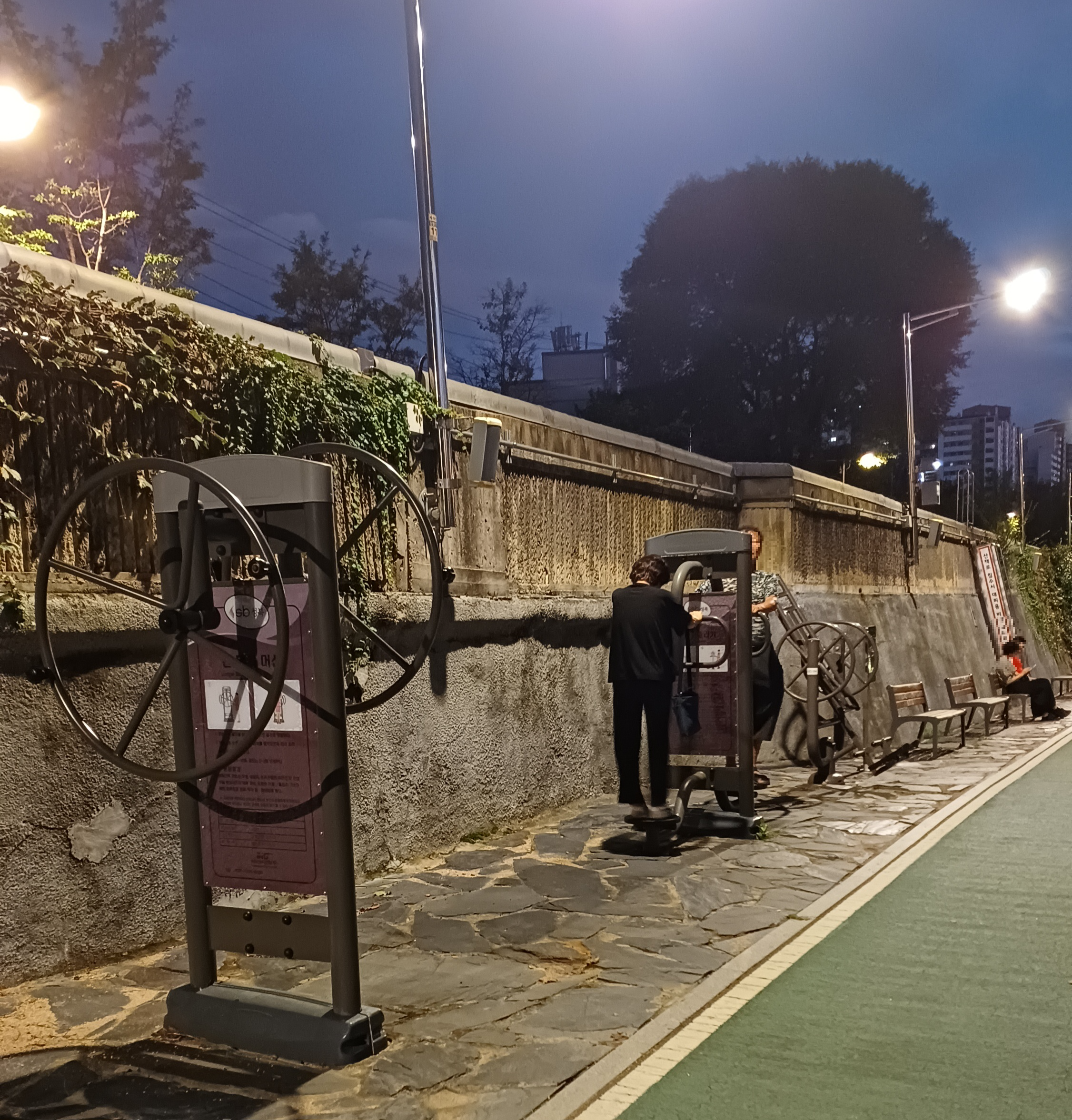 정릉천-운동기구