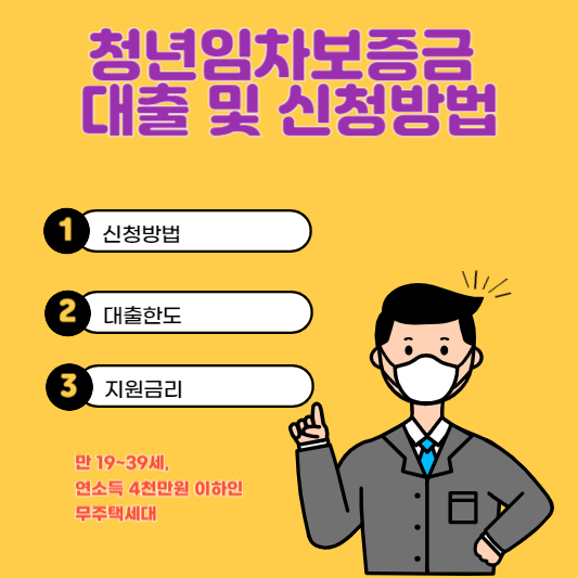 청년 임차보증금 대출 및 신청방법