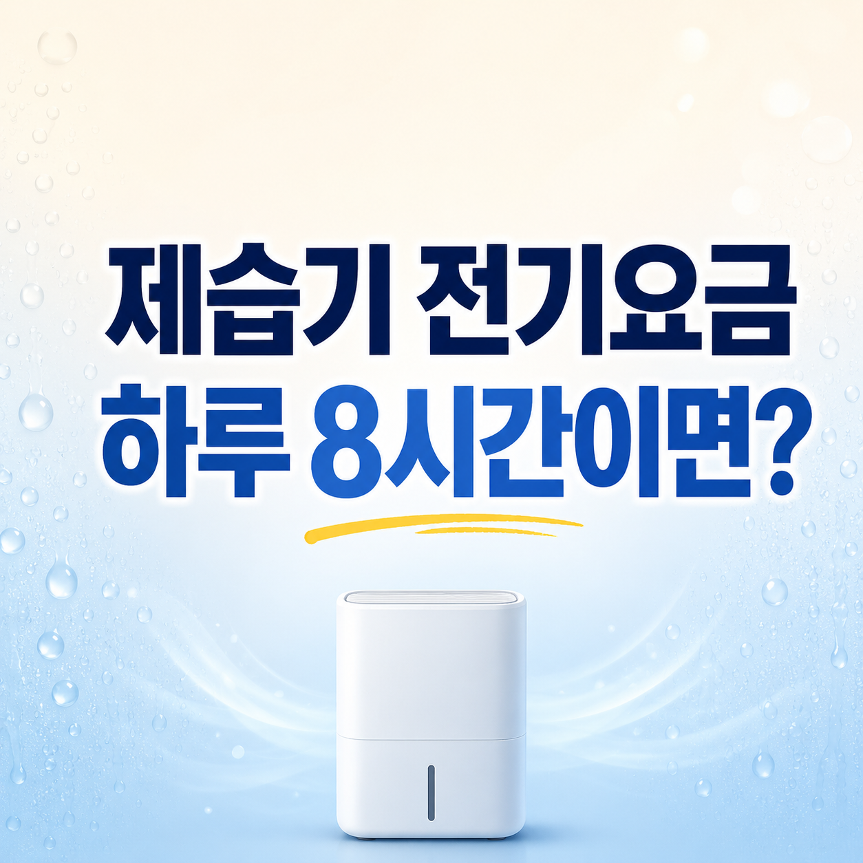 제습기 전기요금 하루 8시간 사용 비용