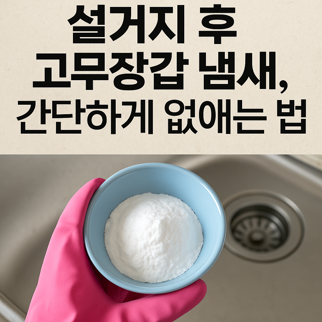 설거지 후 고무장갑 냄새 간단하게 없애는 법