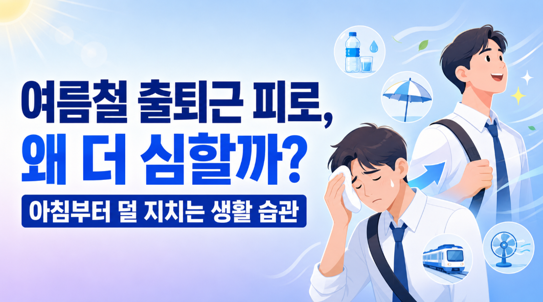 여름철 출퇴근 피로, 왜 더 심할까? 아침부터 덜 지치는 생활 습관