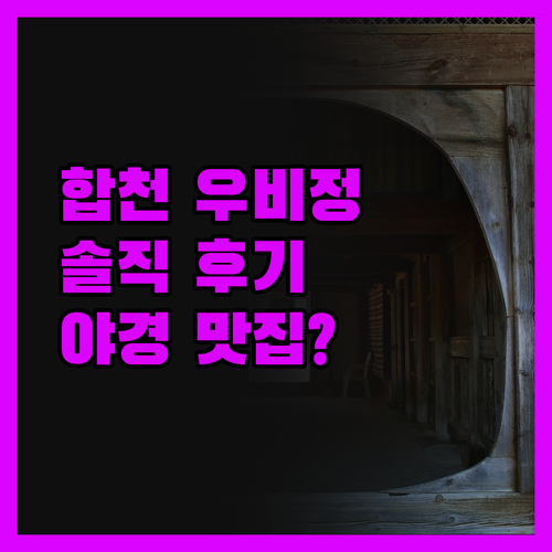 합천 우비정펜션 솔직 후기! 야경 맛