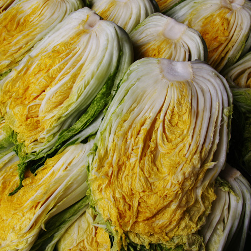 절임배추와 김장양념 준비