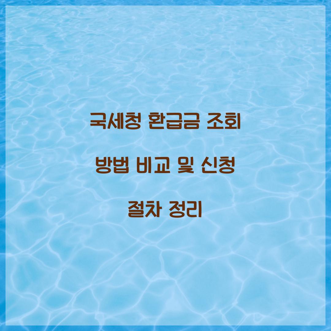 국세청 환급금 조회