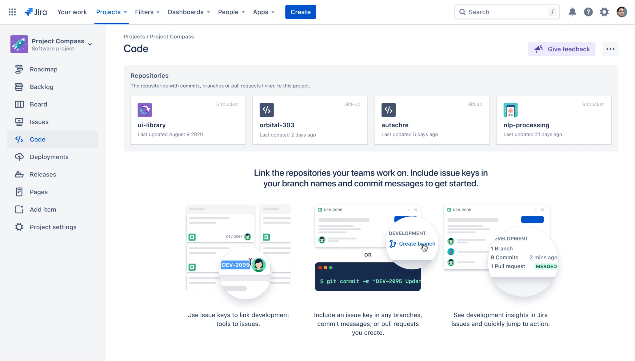 Jira 연동 화면 예시 스크린샷