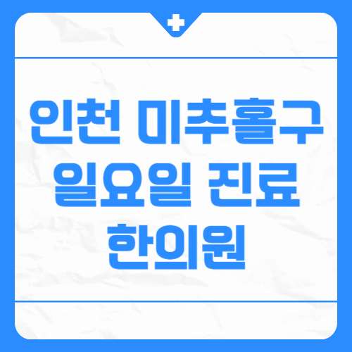 인천 미추홀구 일요일 진료 한의원