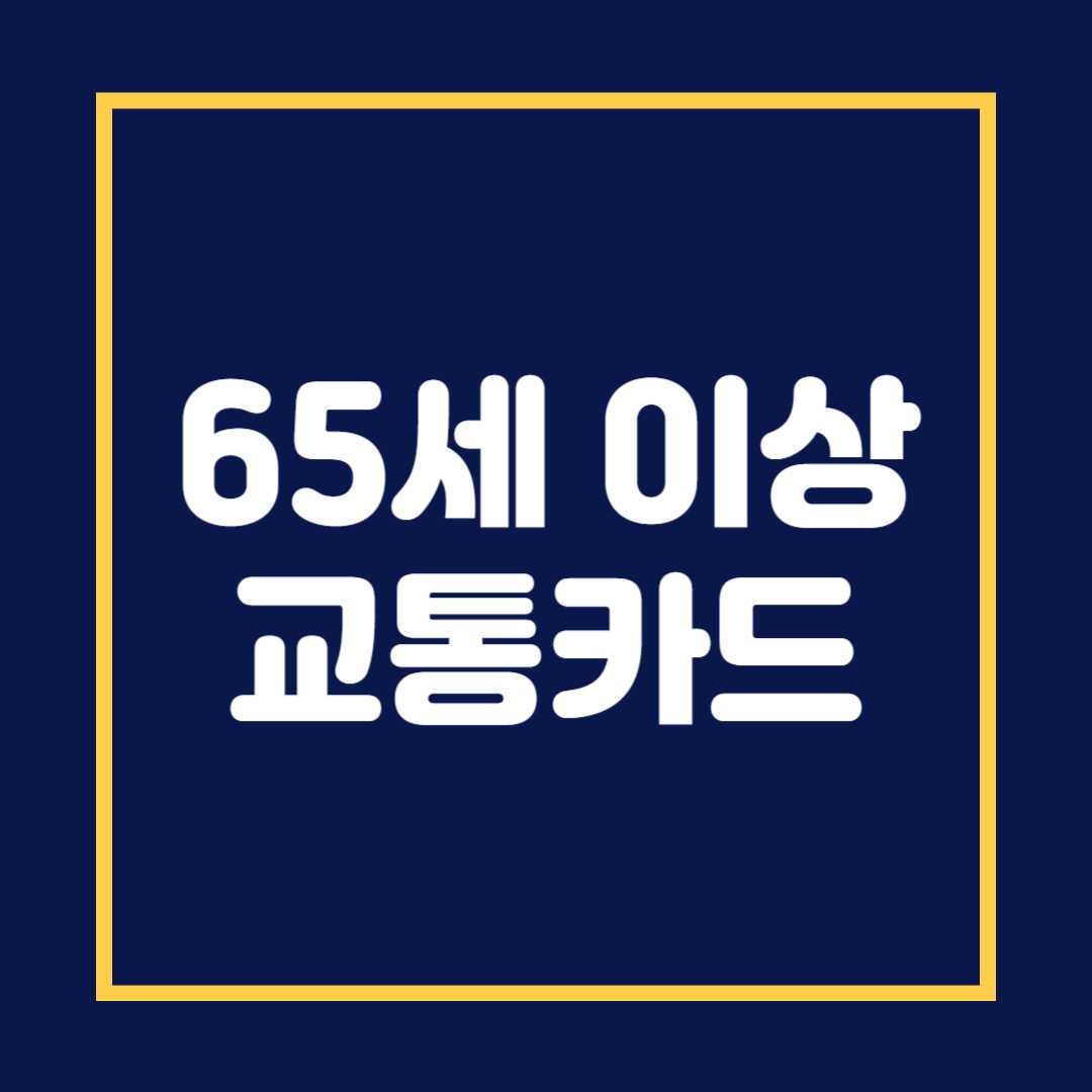 65세 이상 교통카드