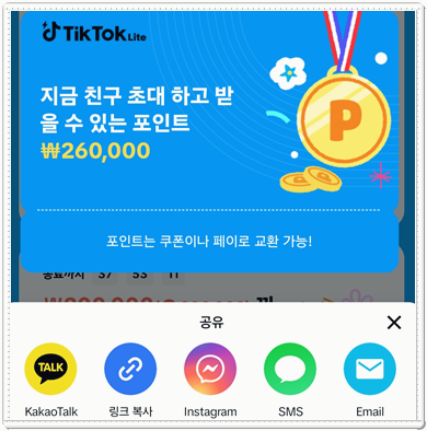 틱톡라이트 친구초대 3만원