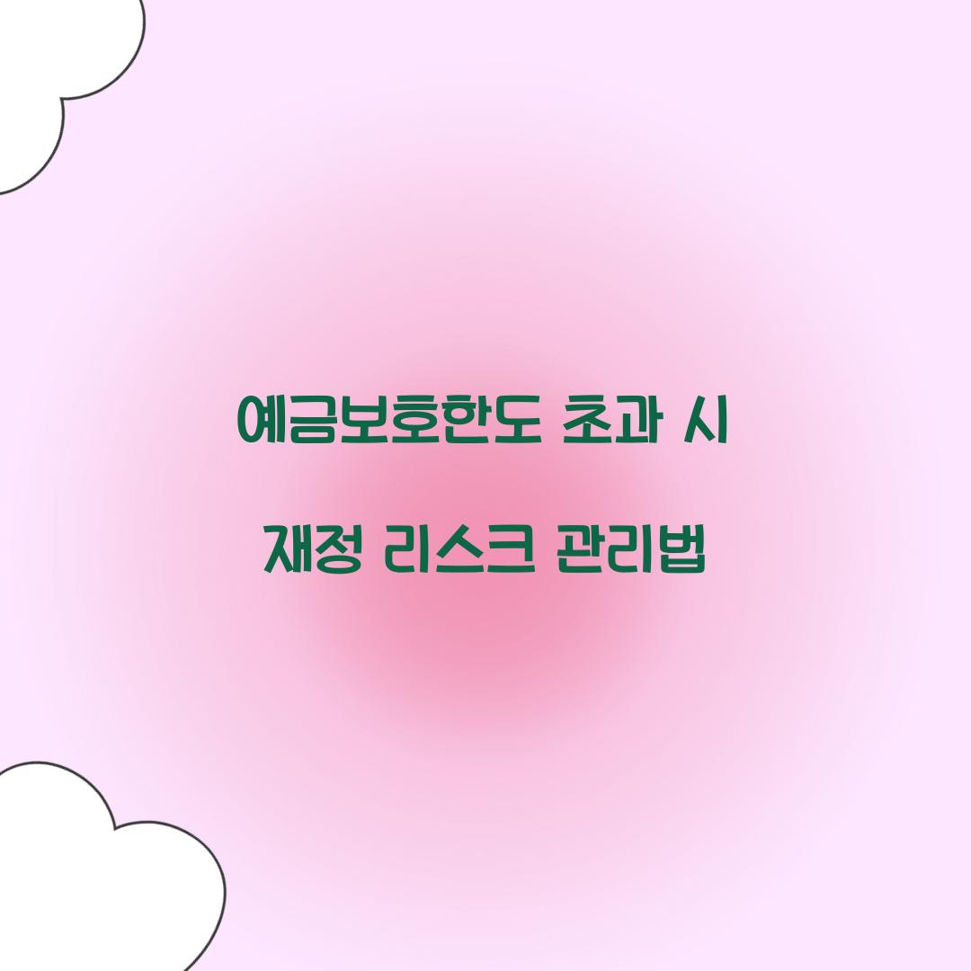 예금보호한도 초과