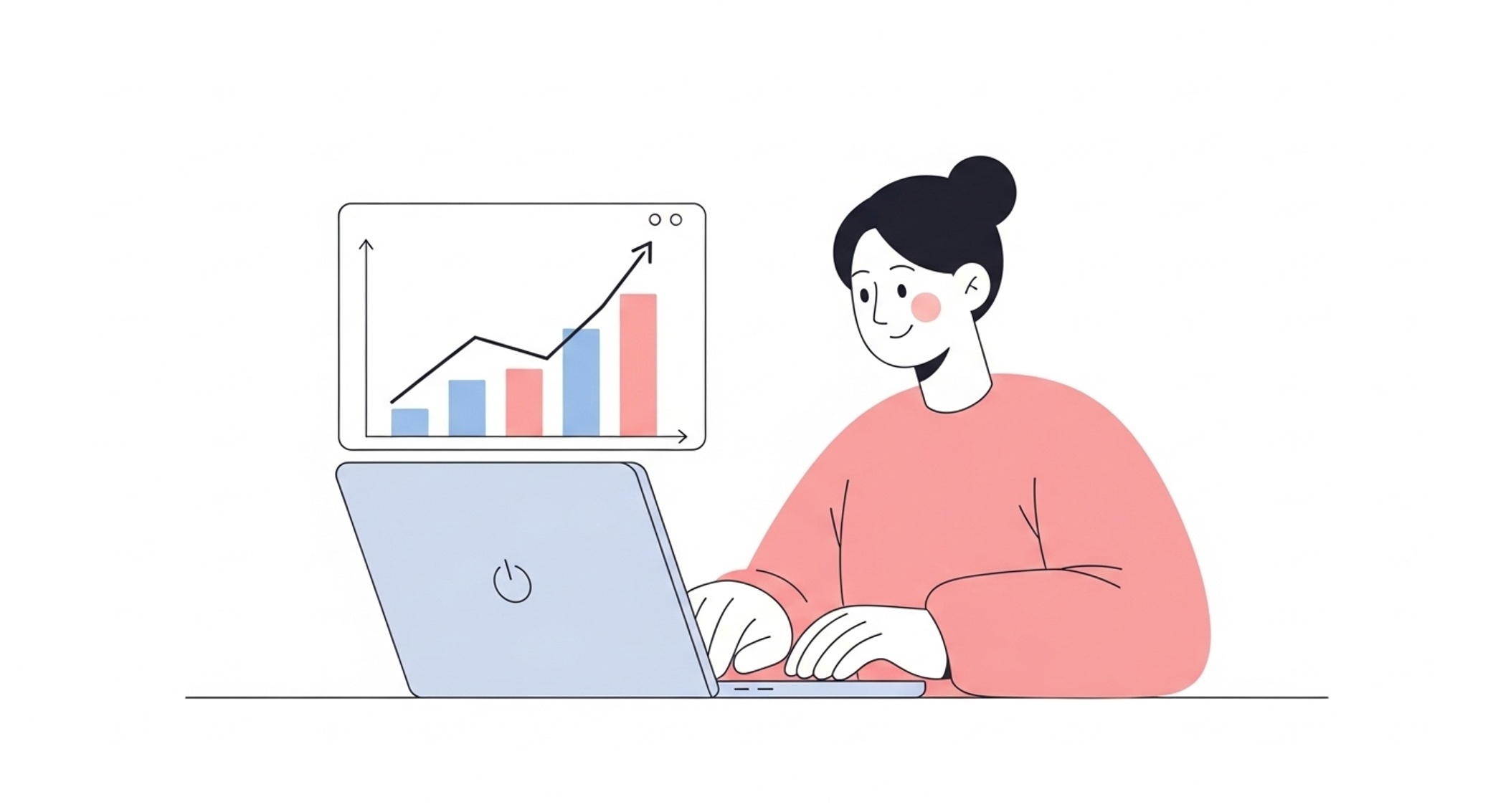 신용점수 그래프가 상승하는 장면을 보며 흐믓해하는 장면으로, 자동이체와 연체 정리를 꾸준히 실천해야 겠다고 다짐합니다.