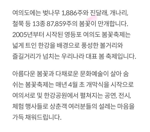 여의도 한강공원 벚꽃축제(윤중로)