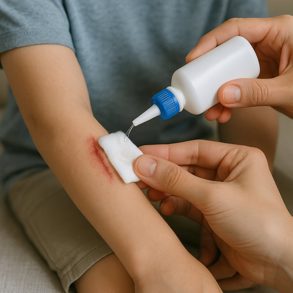 화상 단계별 구분과 응급처치 방법에 관련된 사진