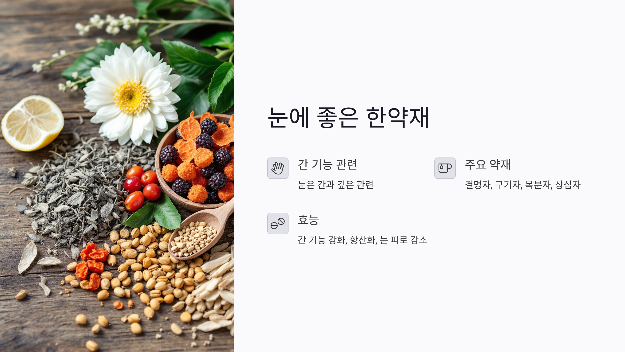 눈에 좋은 한약재, 정말 효과 있나요?