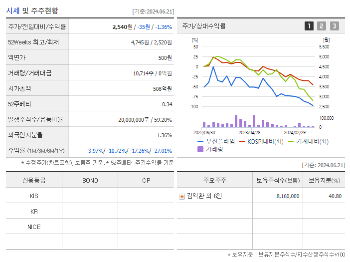 우진플라임_기업개요