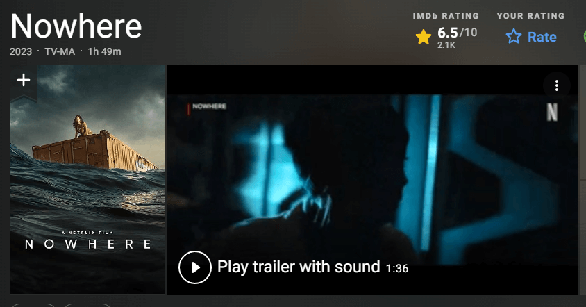 노웨어 줄거리, 평점, 후기