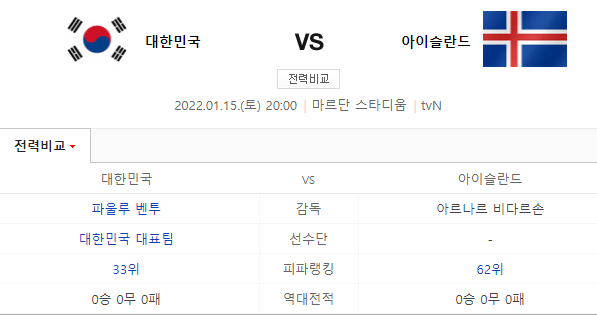 한국 대 아이슬란드전 섬네일