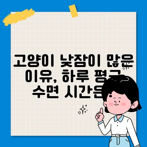 고양이 낮잠이 많은 이유, 하루 평균 수면 시간은?