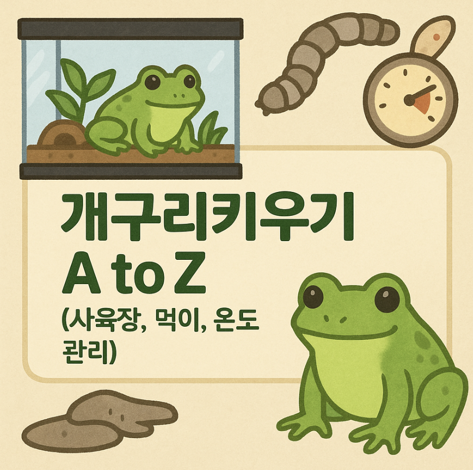 개구리키우기 A to Z (사육장, 먹이, 온도 관리)