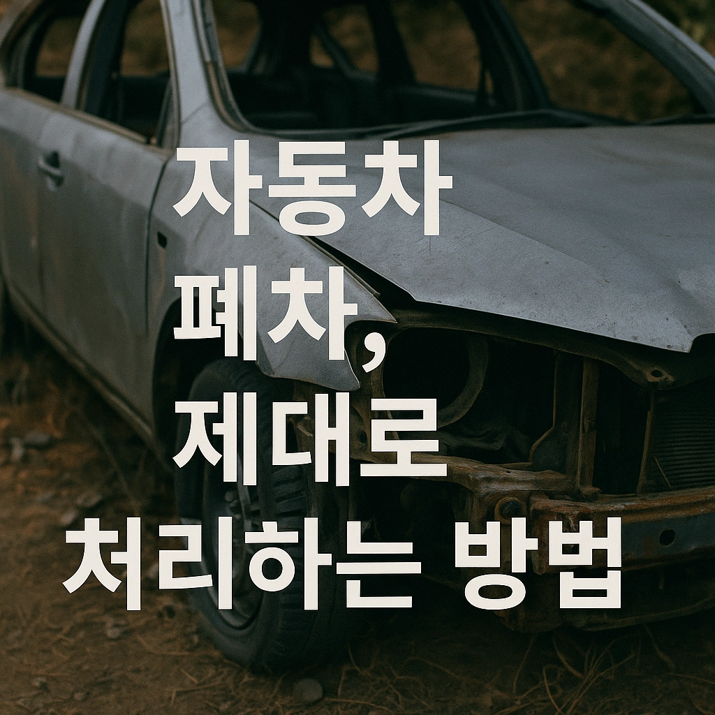자동차 폐차 절차부터 말소증 발급까지 한눈에 정리
