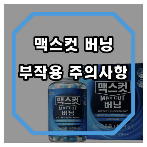 맥스컷 부작용 녹차카테킨 효과