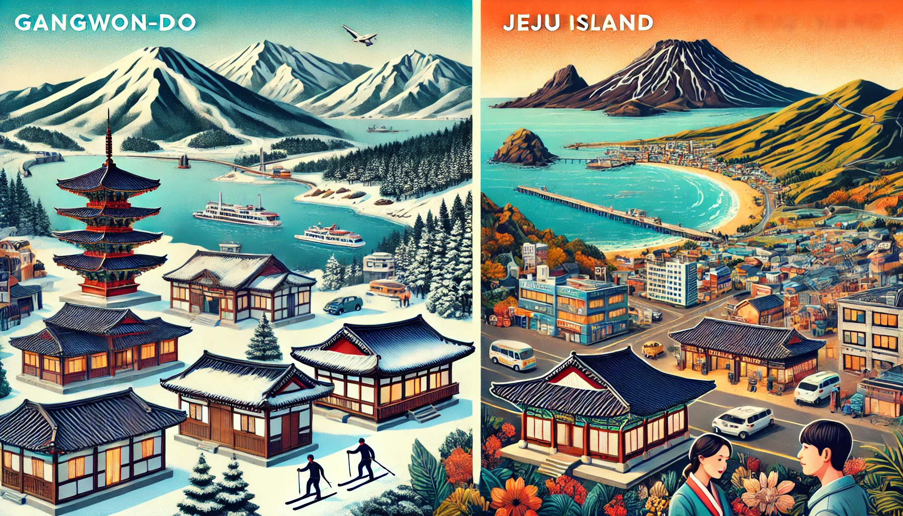 강원도 vs 제주도, 어디로 여행 갈까?