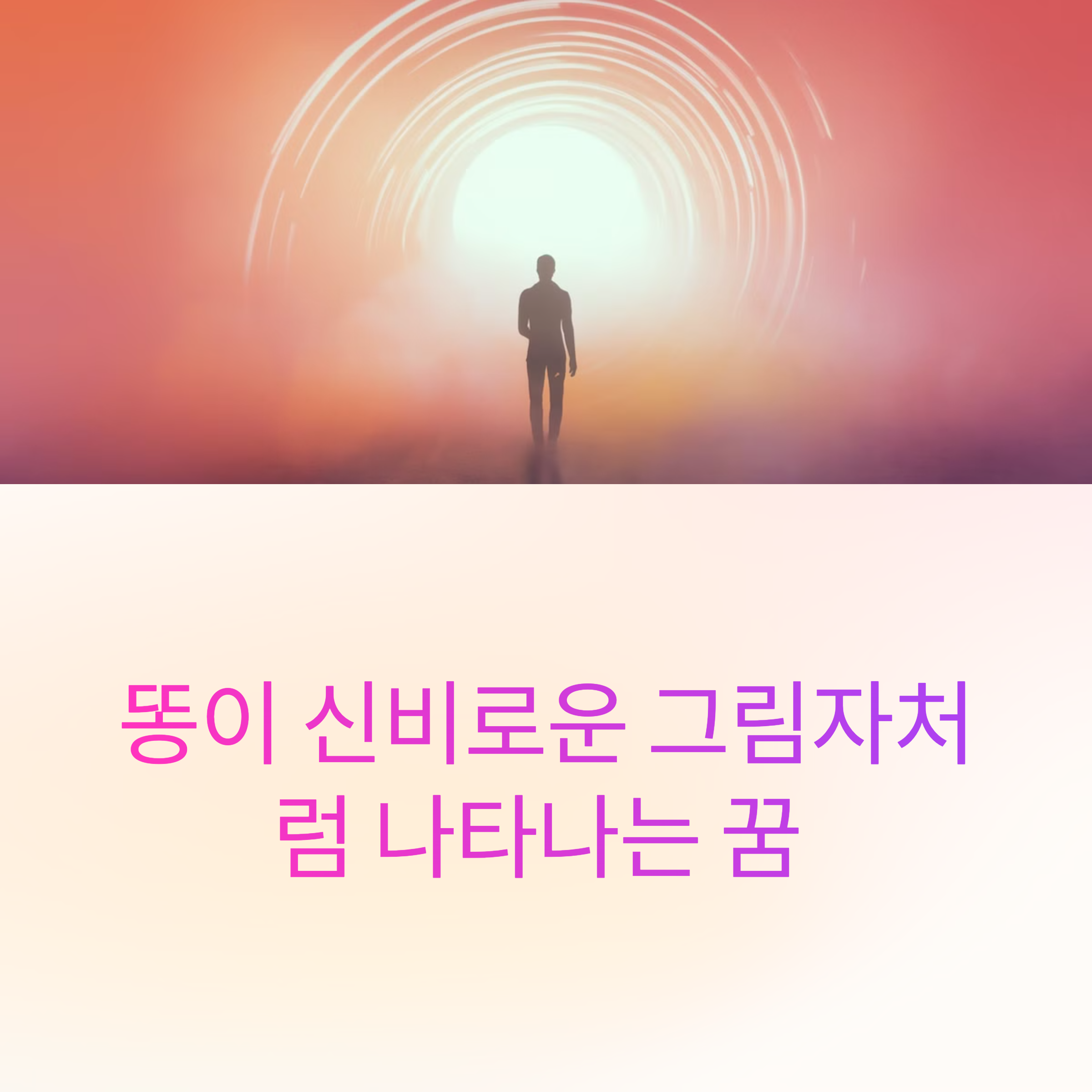 똥이 신비로운 그림자처럼 나타나는 꿈