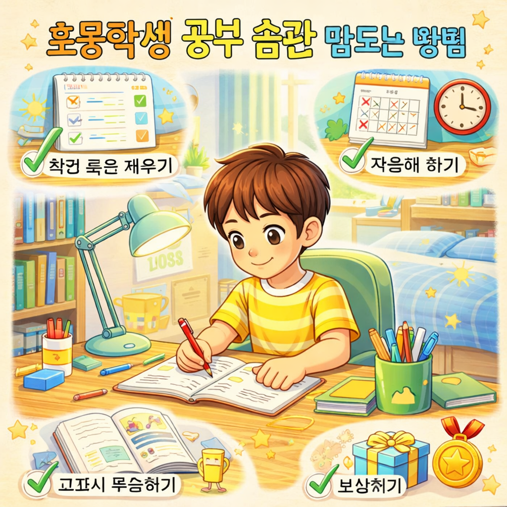 초등학생 공부 습관 만드는 방법 관련 사진