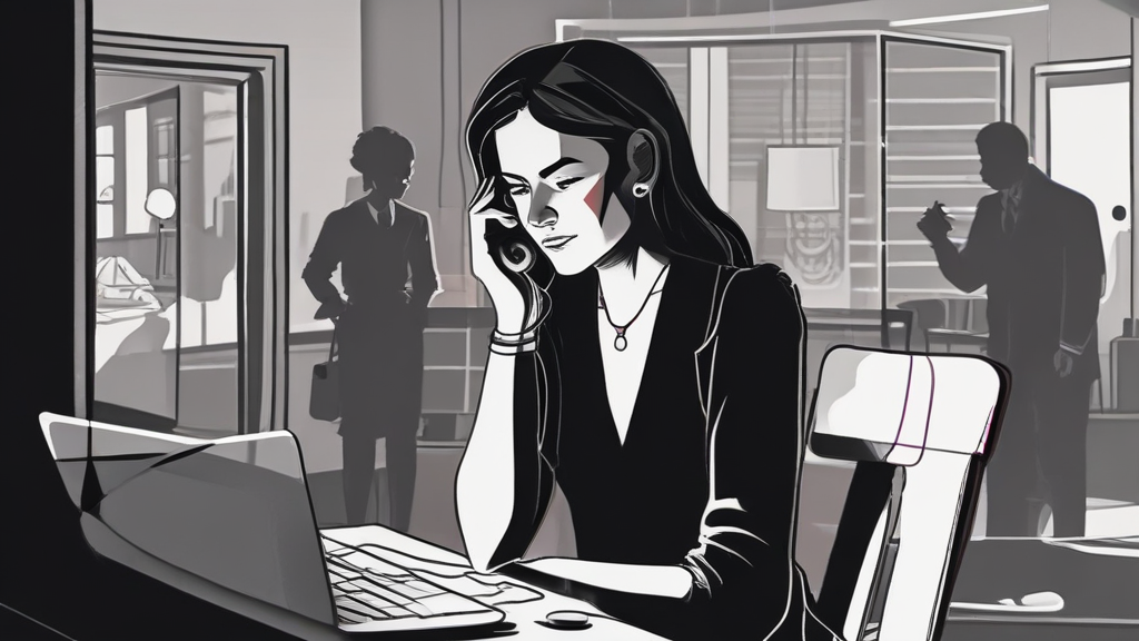 보이스 피싱 사기를 하는 여성