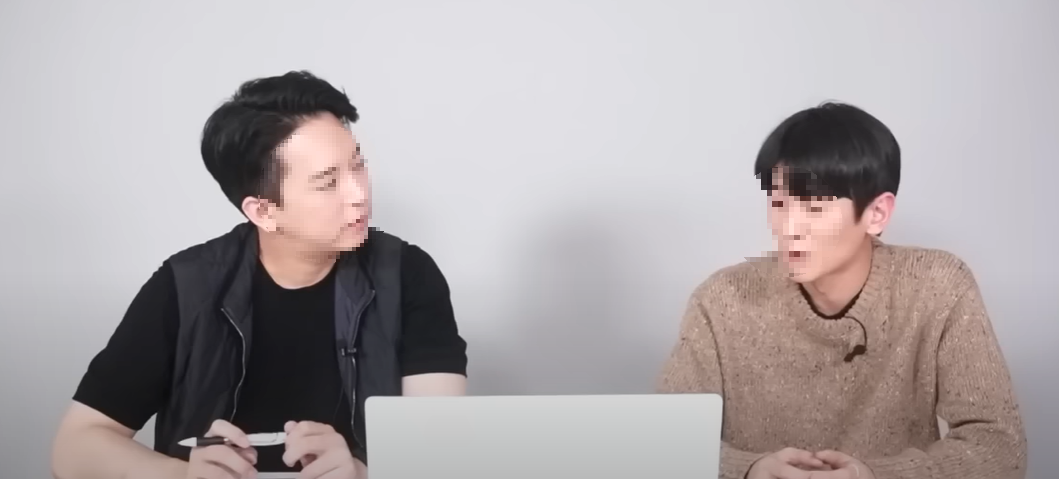 신사임당 주언규와 인터뷰를 하고 있는 유튜버 도둑고양이 김춘삼 사진