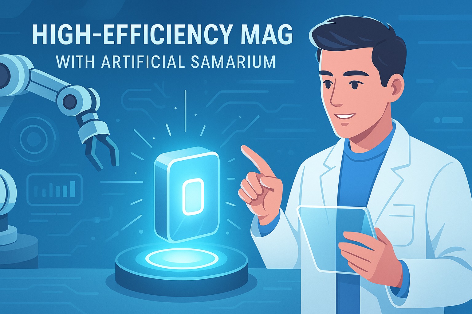 사마륨 소재를 활용한 고효율 자석 관련 사진