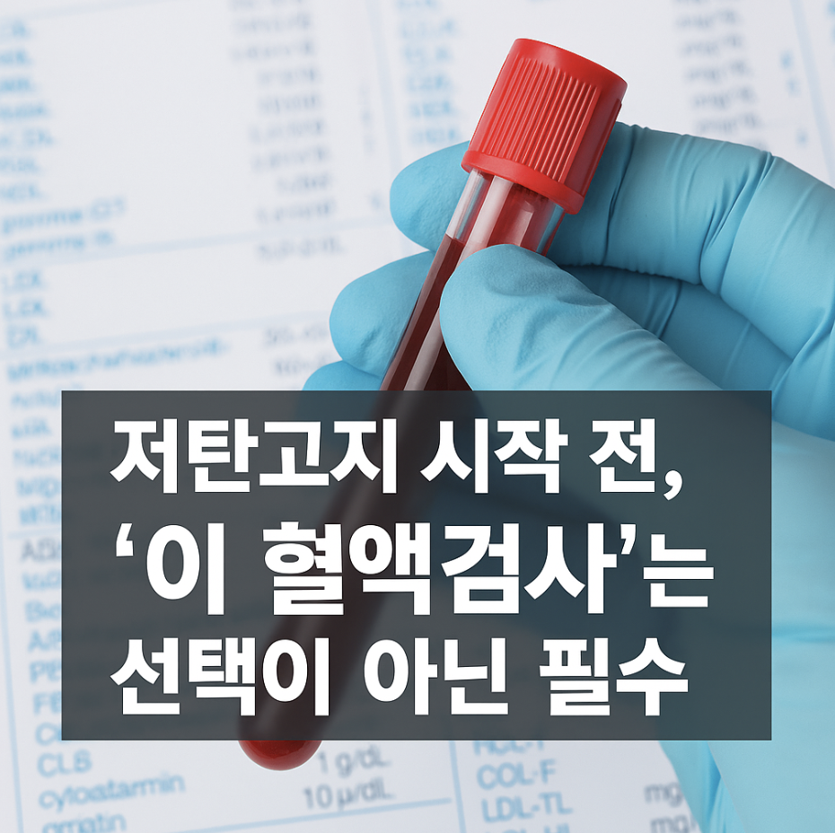 저탄고지 시작 전, '이 혈액검사'는 선택이 아닌 필수