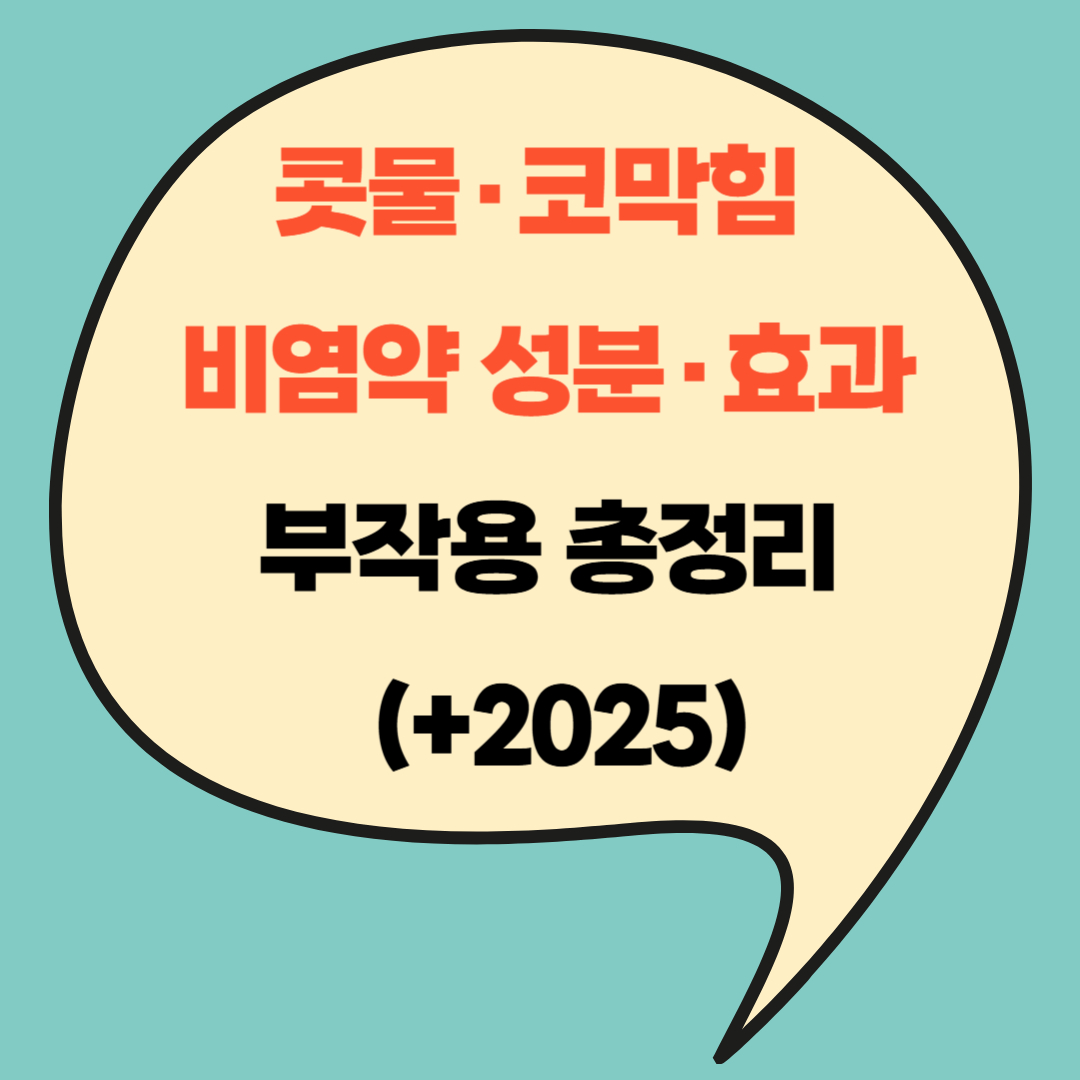 콧물·코막힘 끝! 비염약 성분·효과·부작용 총정리(+2025)