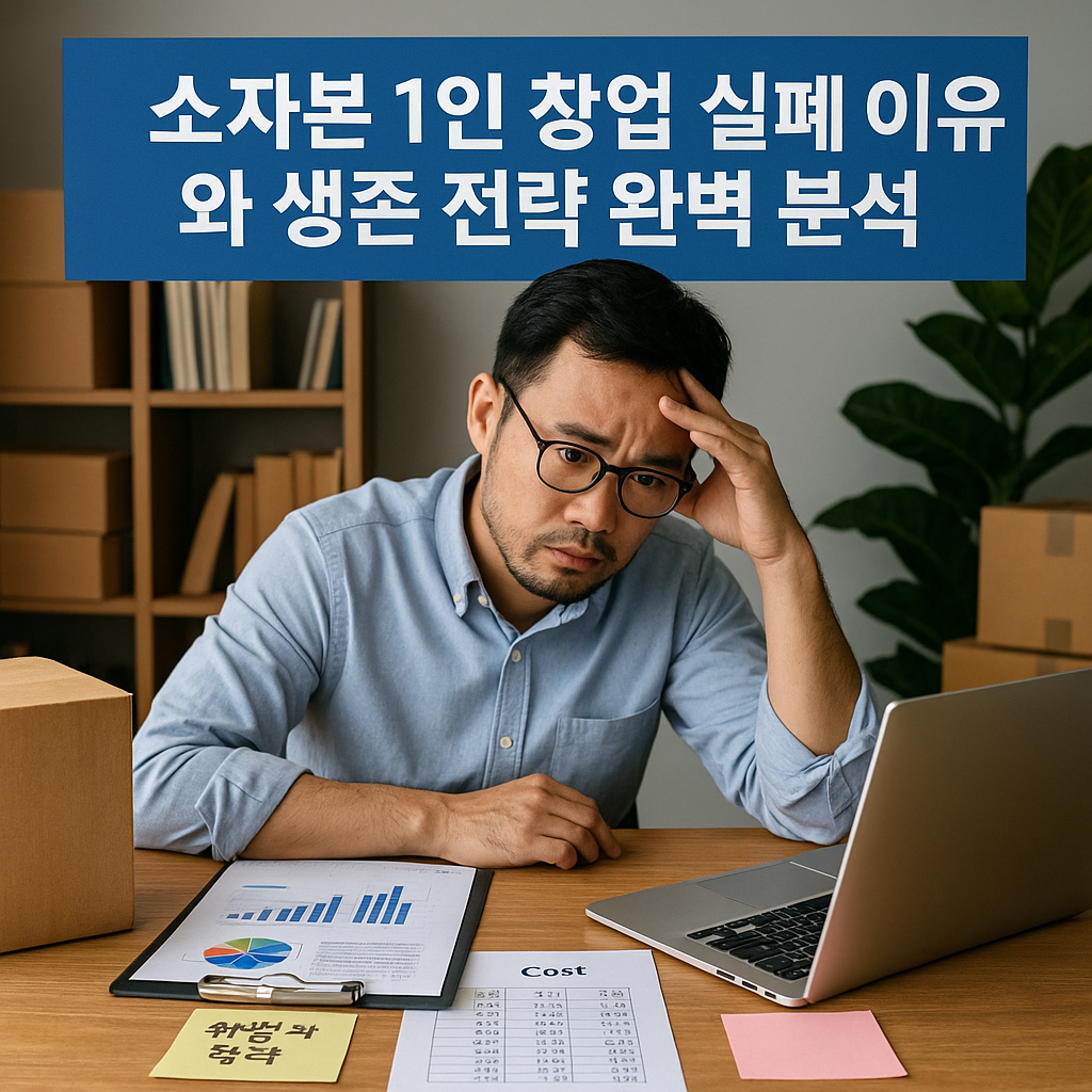소자본 1인 창업 실패 이유와 생존 전략 완벽 분석