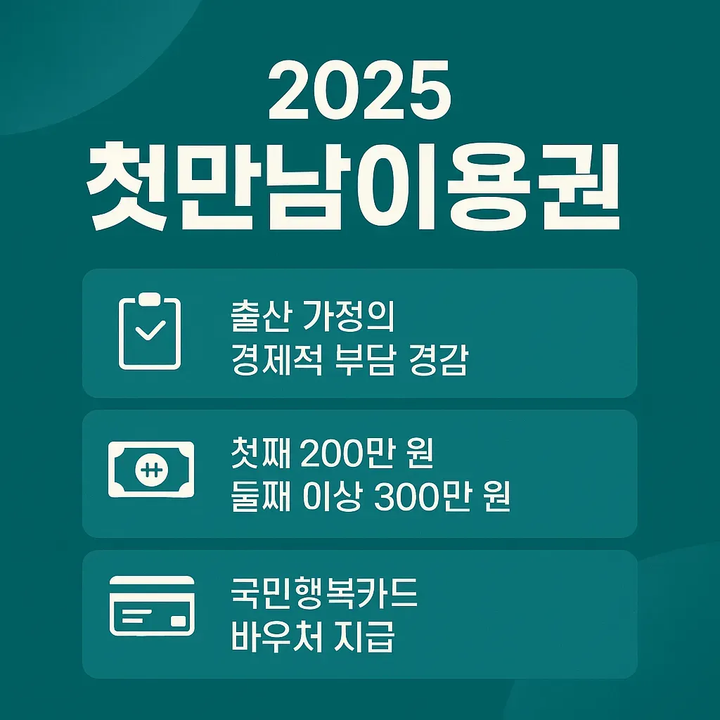 2025년 첫만남이용권 완벽 정리, 최대 300만원 육아지원금 신청 방법과 사용 꿀팁
