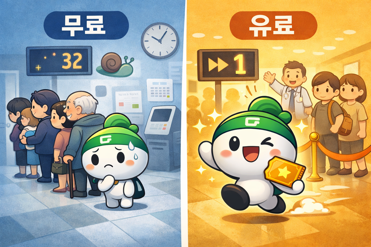 똑닥 무료 예약 빨리하는 방법 총정리｜유료 멤버십 차이점까지 한눈에 관련 사진