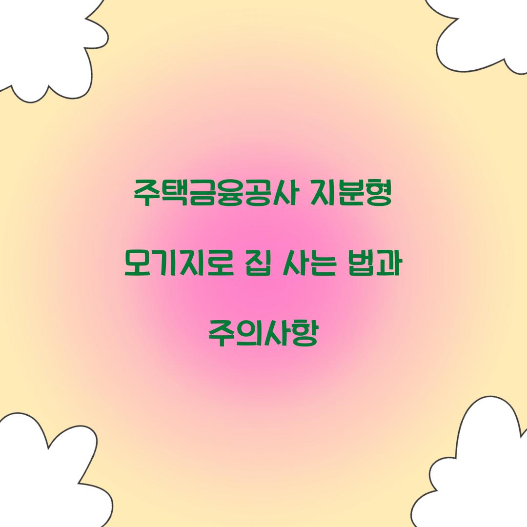 주택금융공사 지분형 모기지