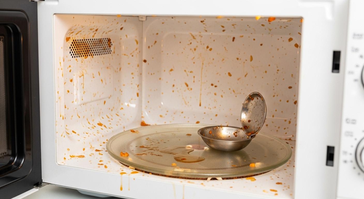 세척 귀찮음 소형 전자레인지 문제 해결