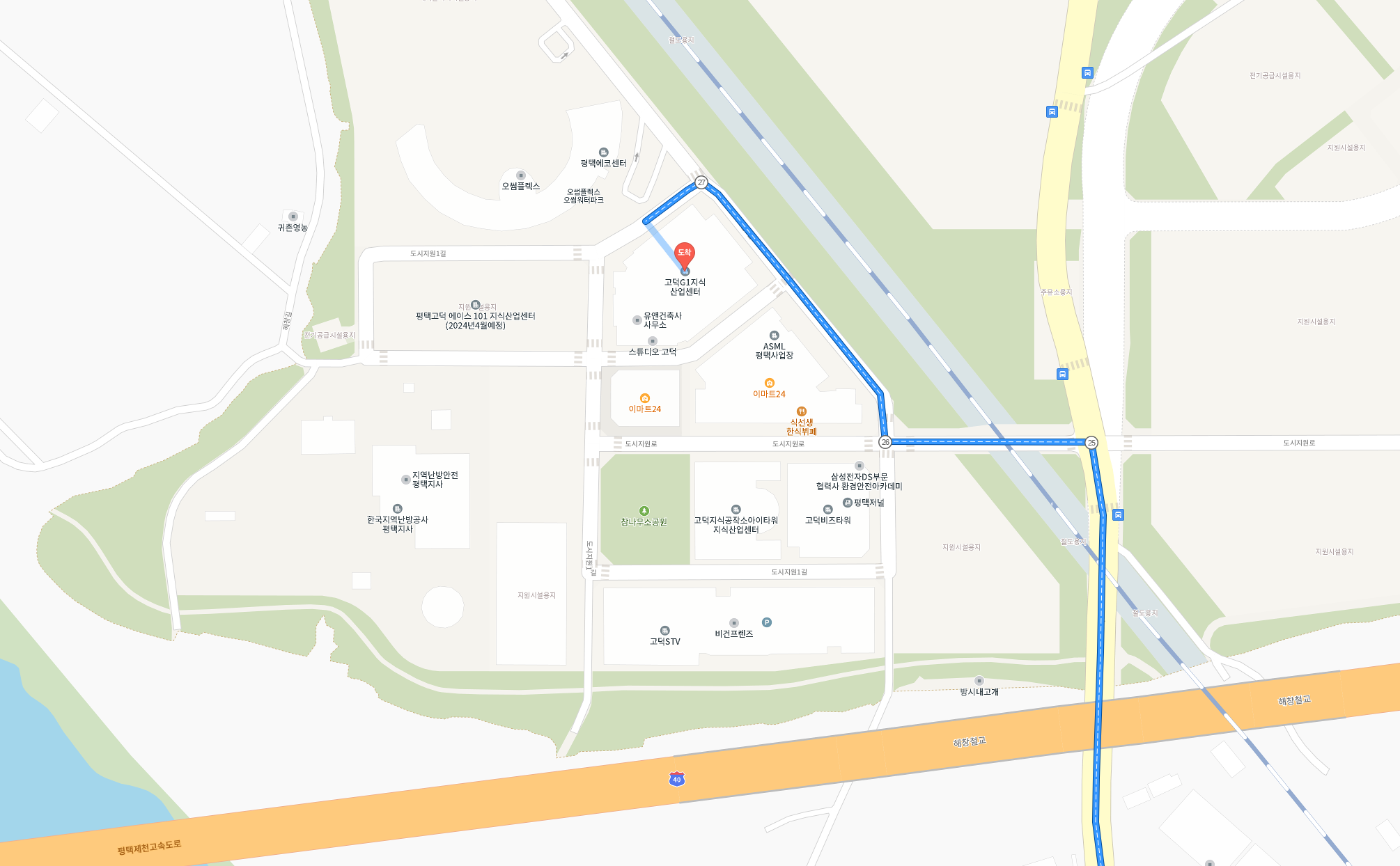 평택 고덕 지식산업센터 가는길