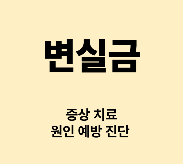 괄약근 손상 대변 조절 장애 증상 변실금 치료