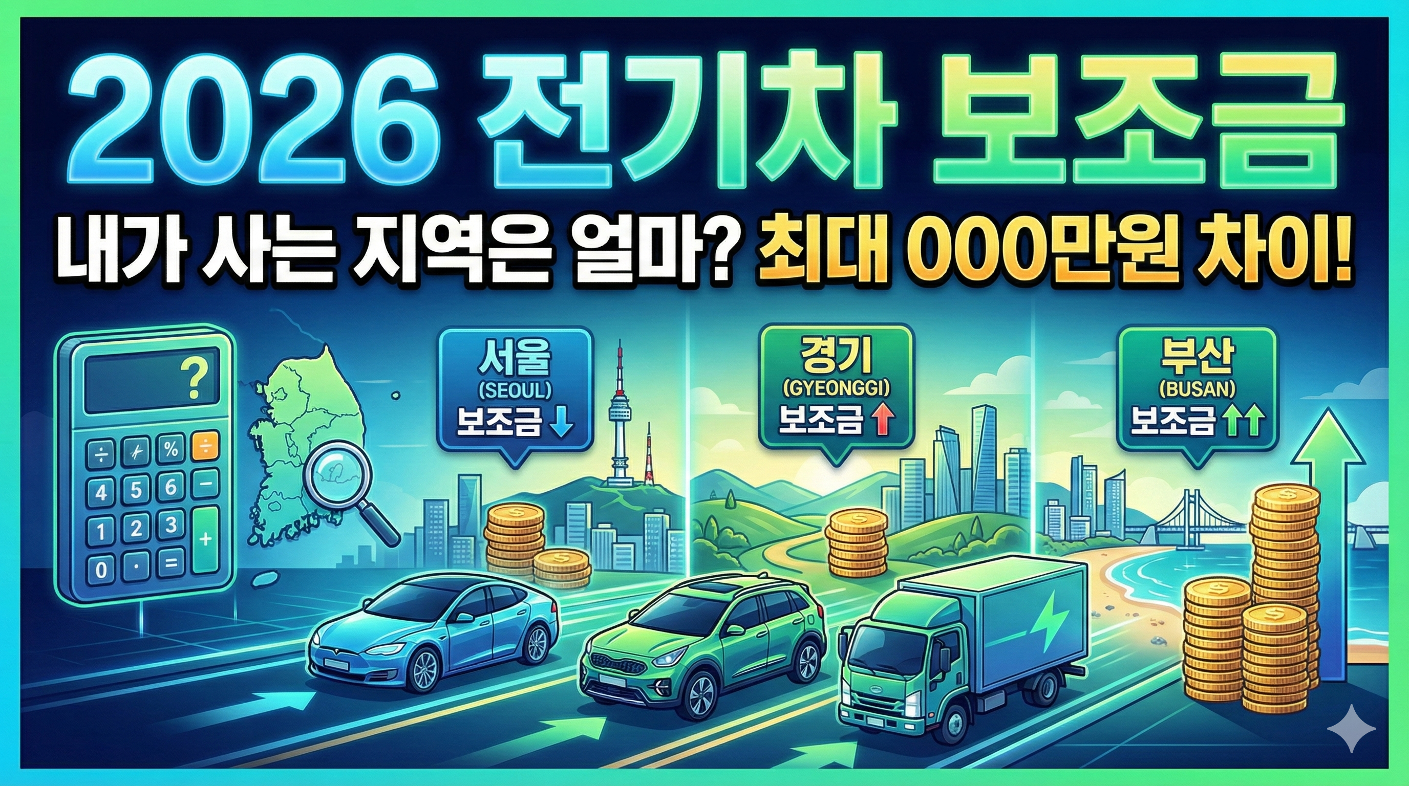 2026 전기차 보조금 지역별 보조금 격차