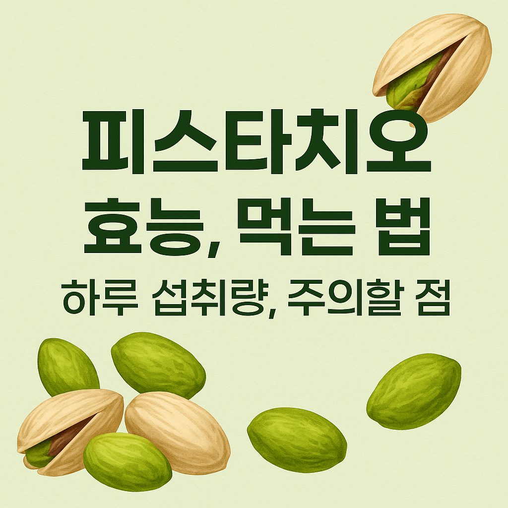 하루 한 줌 피스타치오 = 달걀 한 개 단백질! 피스타치오 효능, 올바른 먹는 법, 권장 섭취량, 주의사항까지 완벽 가이드.