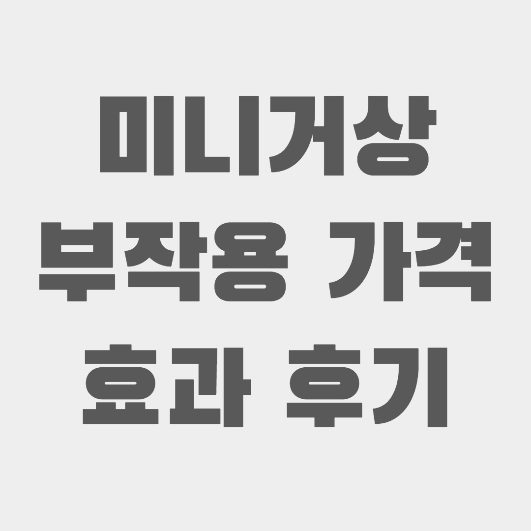 미니거상 부작용 가격 효과 후기