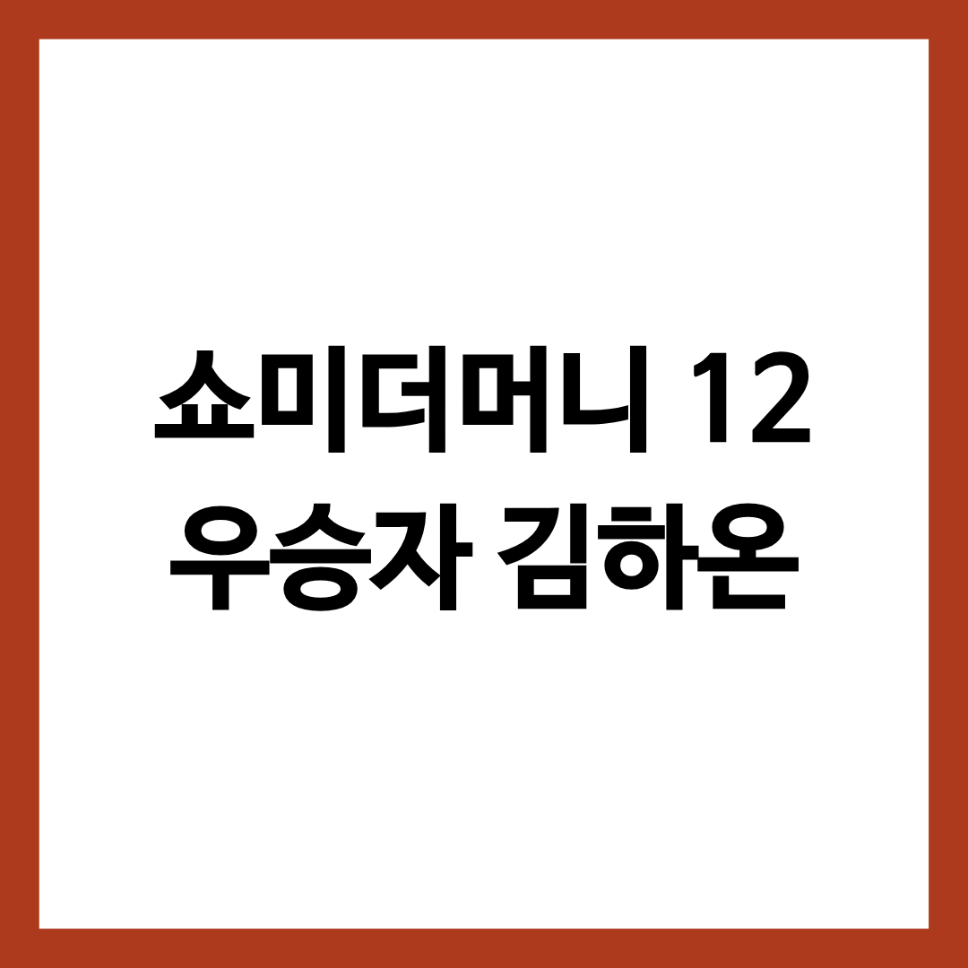쇼미더머니 12 우승자 김하온의 고등래퍼부터 쇼미까지의 기록을 작성한 글의 썸네일