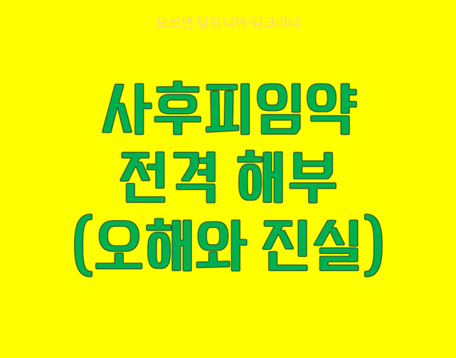 사후피임약 전격 해부