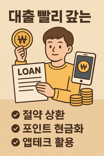 대출 빨리 갚는 법 (절약 상환, 포인트 현금화, 앱테크 활용)