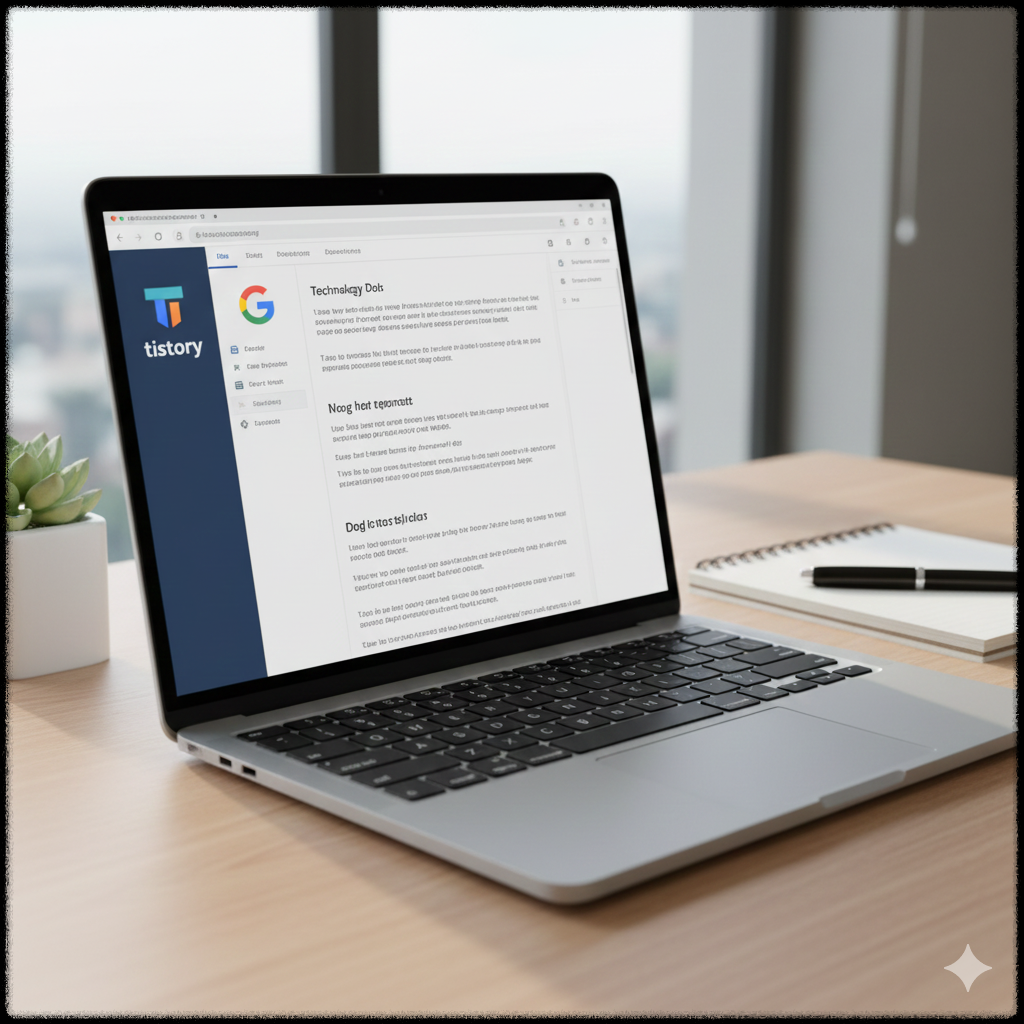 AI로 작성한 글을 블로그용으로 편집하는 모습