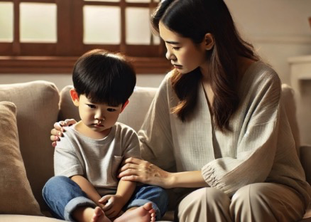 무슨 일이 있었는지, 엄마한테 이야기해줄 수 있을까?