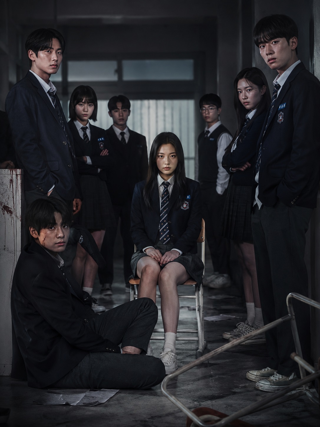 넷플릭스 드라마 참교육 리뷰에 사용한 학교 액션 스릴러 대표 이미지